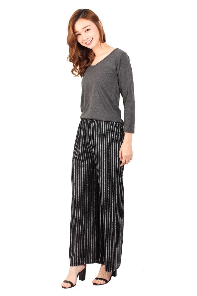 QA-447 Women Striped Pants 03